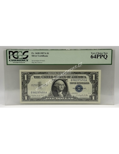 1 Dollar 1957A Silver Certificate PCGS 64PPQ