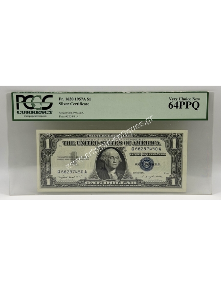 1 Dollar 1957A Silver Certificate PCGS 64PPQ