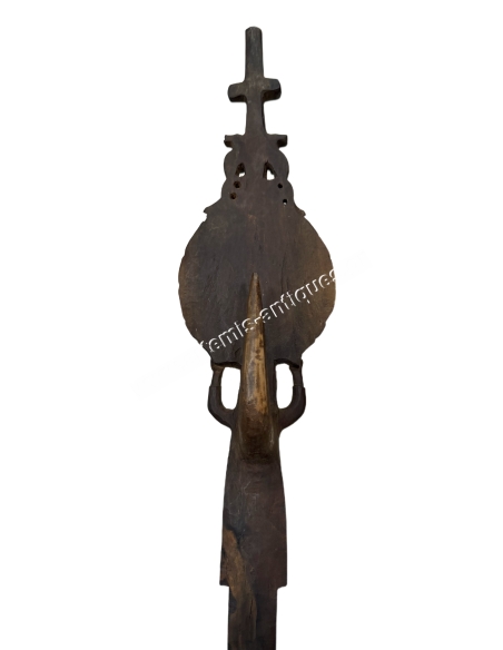 Carved Wooden Spindle with Saint George
