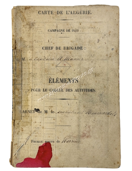 Calculations of the altitudes of Algeria by Alexandros N. Maurocordatos 1885