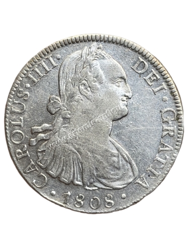 8 Reales 1808 TH Charles IV Νέα Ισπανία, Μεξικό UNC