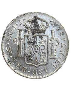 8 Reales 1793 IJ Charles IV Περού UNC 2