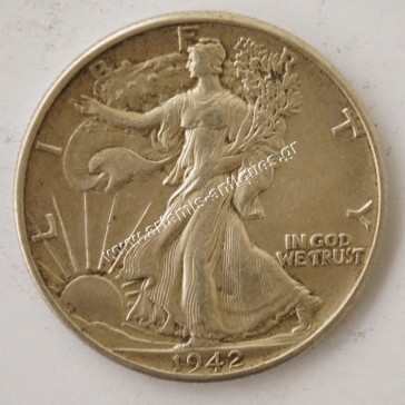 Half Dollar 1942 " Walking Liberty "