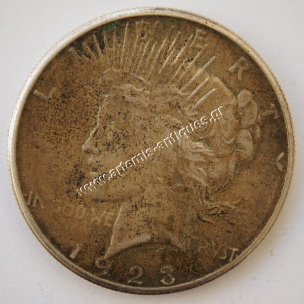 1 Dollar " Peace Dollar " 1923 S