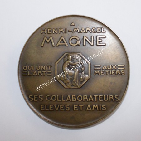 A HENRI-MARCEL MAGNE MCMXXXVI - Bronze Medal by P. Turin