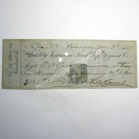 Fidelity Insurance Check 1887