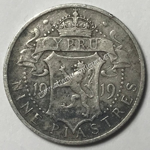9 Πιάστρες 1919 Κύπρος