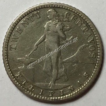20 Centavos 1907 S Φιλιππίνες