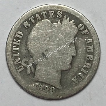 10 Cents 1898 O " Barber Dime "