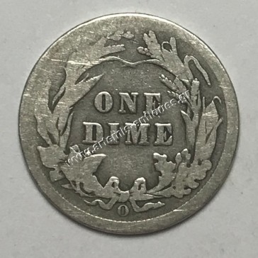 10 Cents 1908 O " Barber Dime "