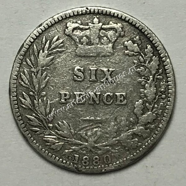 6 Πένες 1880 Ηνωμένο Βασίλειο