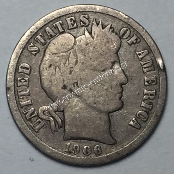 10 Σεντς 1906 D "Μπάρμπερ"