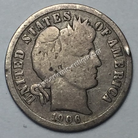 10 Σεντς 1906 D "Μπάρμπερ"