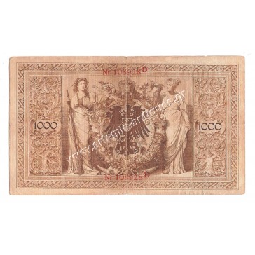 German 1000 mark reichsbanknote dated 1 Juli 1898