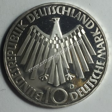 10 Marks 1972 D Proof Γερμανία 2